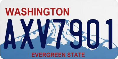 WA license plate AXV7901