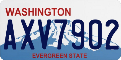 WA license plate AXV7902