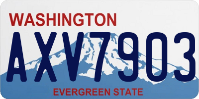 WA license plate AXV7903