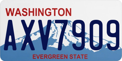 WA license plate AXV7909