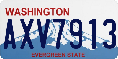 WA license plate AXV7913