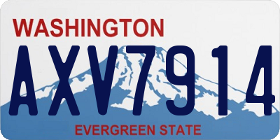WA license plate AXV7914