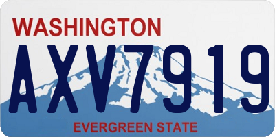 WA license plate AXV7919
