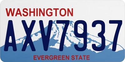 WA license plate AXV7937
