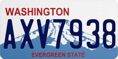 WA license plate AXV7938