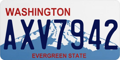 WA license plate AXV7942