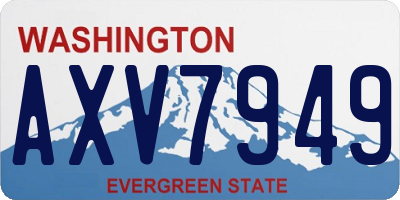 WA license plate AXV7949