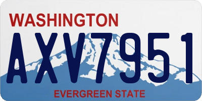 WA license plate AXV7951