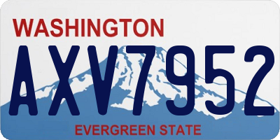 WA license plate AXV7952