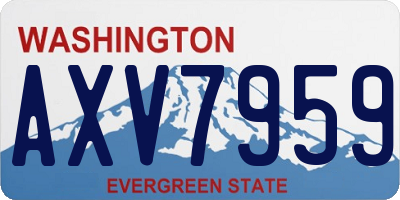 WA license plate AXV7959