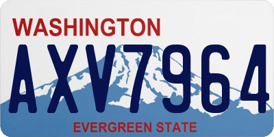 WA license plate AXV7964