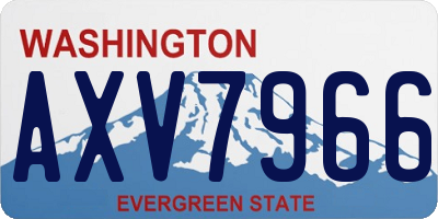 WA license plate AXV7966