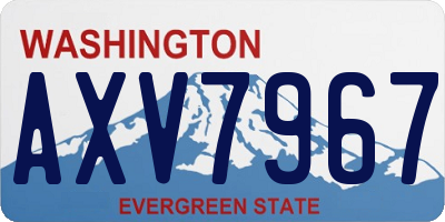 WA license plate AXV7967
