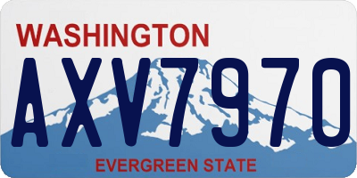 WA license plate AXV7970
