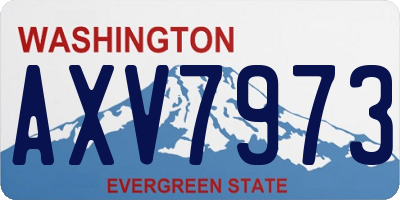WA license plate AXV7973