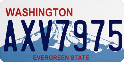 WA license plate AXV7975