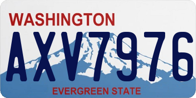 WA license plate AXV7976