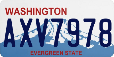 WA license plate AXV7978