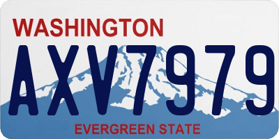 WA license plate AXV7979