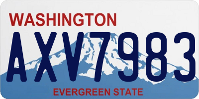 WA license plate AXV7983