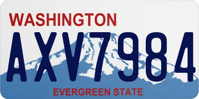 WA license plate AXV7984
