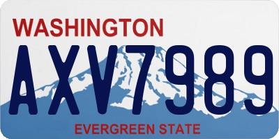 WA license plate AXV7989