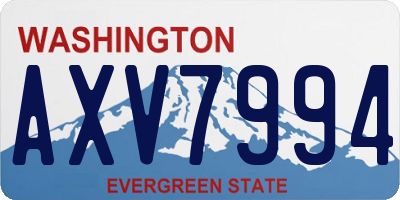 WA license plate AXV7994