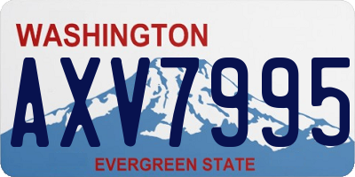 WA license plate AXV7995
