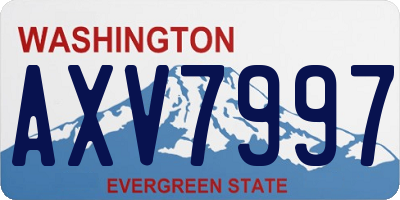 WA license plate AXV7997