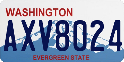 WA license plate AXV8024