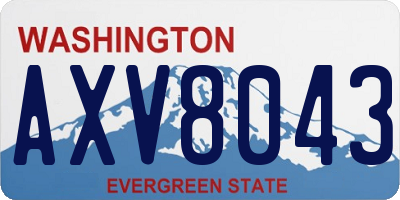 WA license plate AXV8043