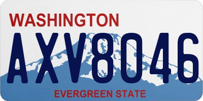 WA license plate AXV8046