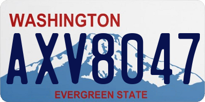 WA license plate AXV8047