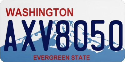 WA license plate AXV8050