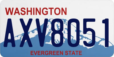 WA license plate AXV8051