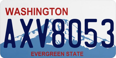 WA license plate AXV8053