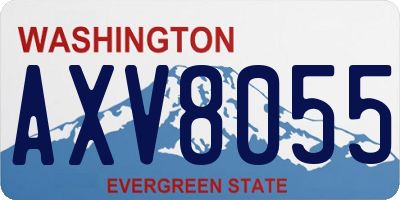WA license plate AXV8055