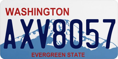 WA license plate AXV8057