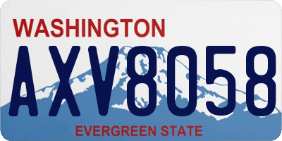 WA license plate AXV8058
