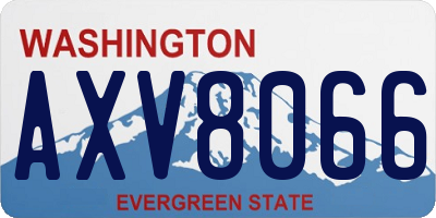 WA license plate AXV8066