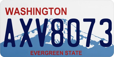 WA license plate AXV8073