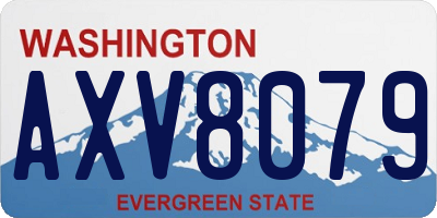 WA license plate AXV8079