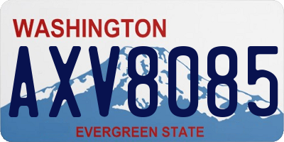 WA license plate AXV8085
