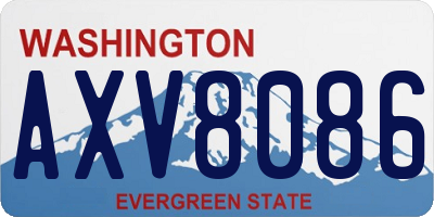 WA license plate AXV8086