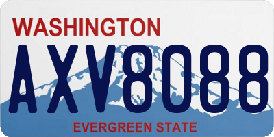 WA license plate AXV8088