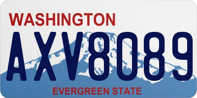 WA license plate AXV8089