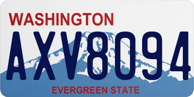 WA license plate AXV8094