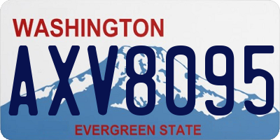 WA license plate AXV8095