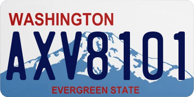 WA license plate AXV8101