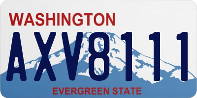 WA license plate AXV8111